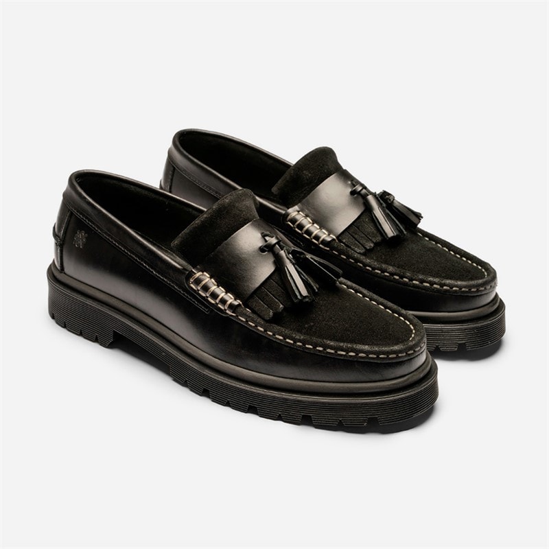 Playboy Footwear Herre fresno 2.0 loafers - Black Leather Suede Combi