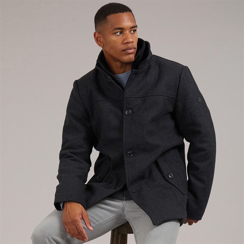 Herre lunik frakke Charcoal Mix - Billede 1