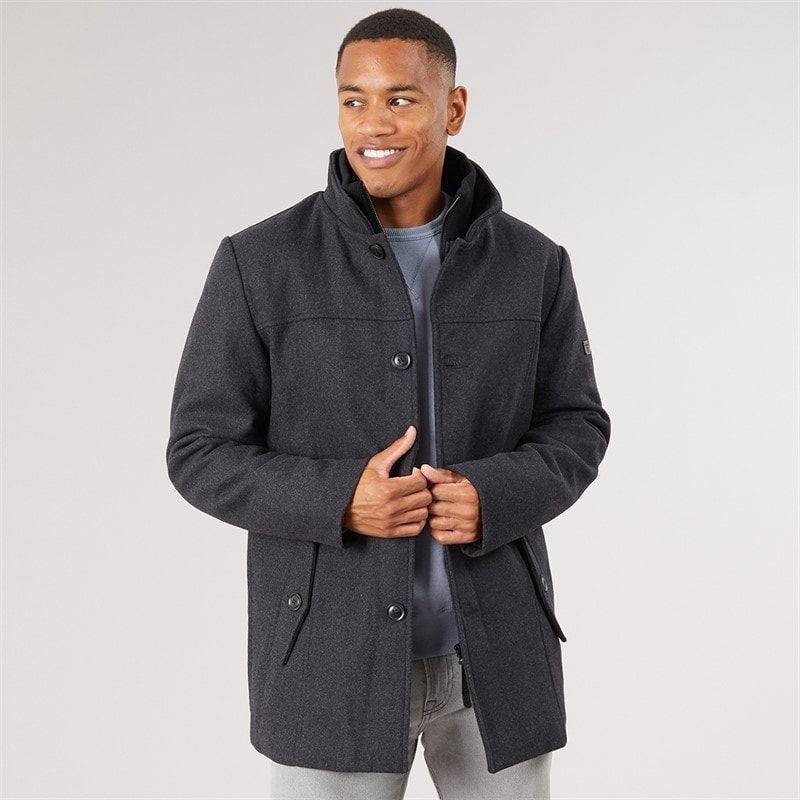 Herre lunik frakke Charcoal Mix - Billede 3