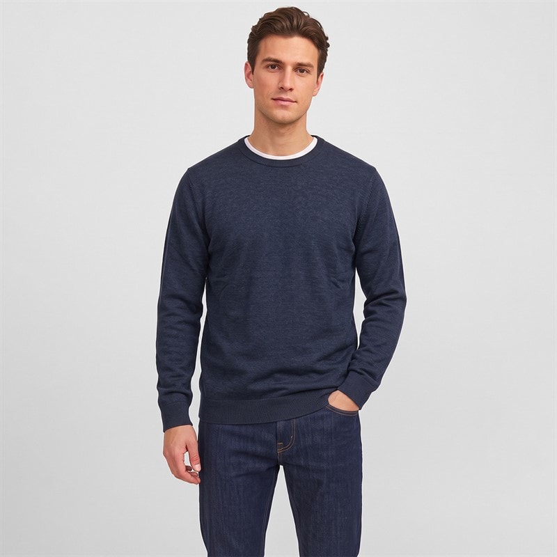Indicode Herre wildman striktrøje - Navy Mix
