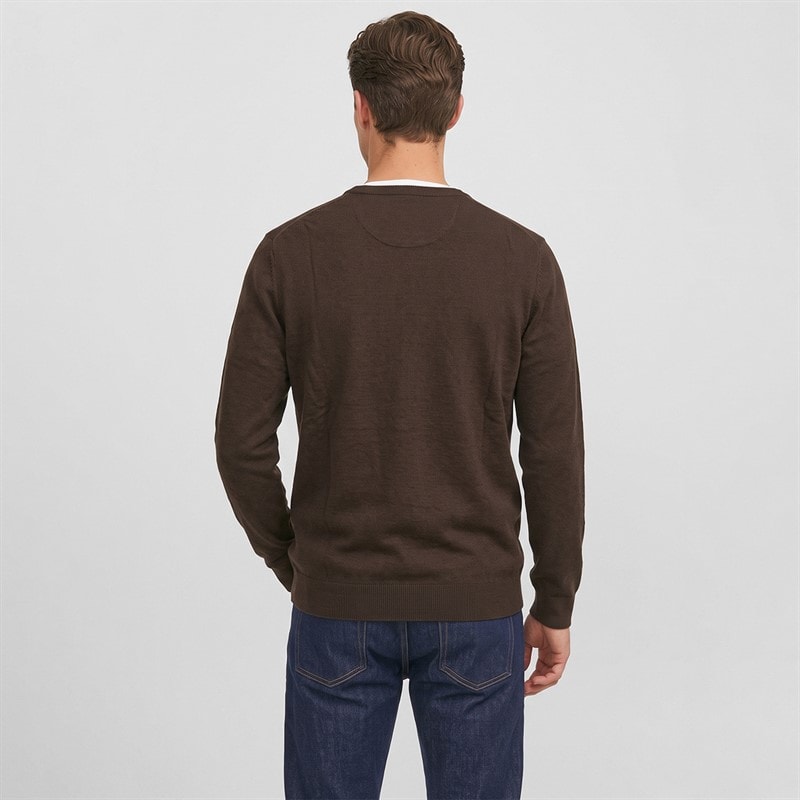Herre wildman strikket jumper mørkebrun mix Dark Brown Mix - Billede 2