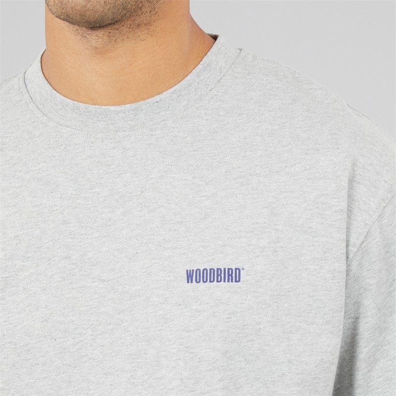 Herre baine dude t-shirt Light Grey Melange - Billede 4