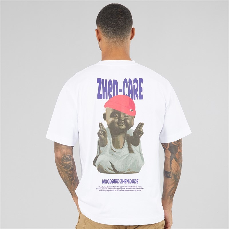 Herre baine dude t-shirt Hvid - Billede 3