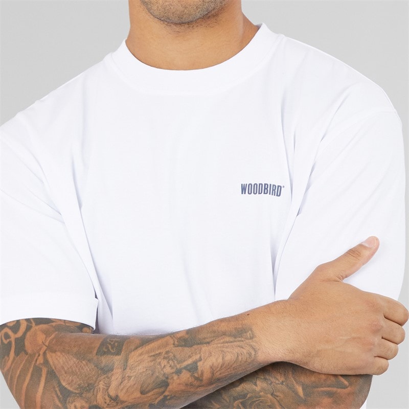 Herre baine dude t-shirt Hvid - Billede 4