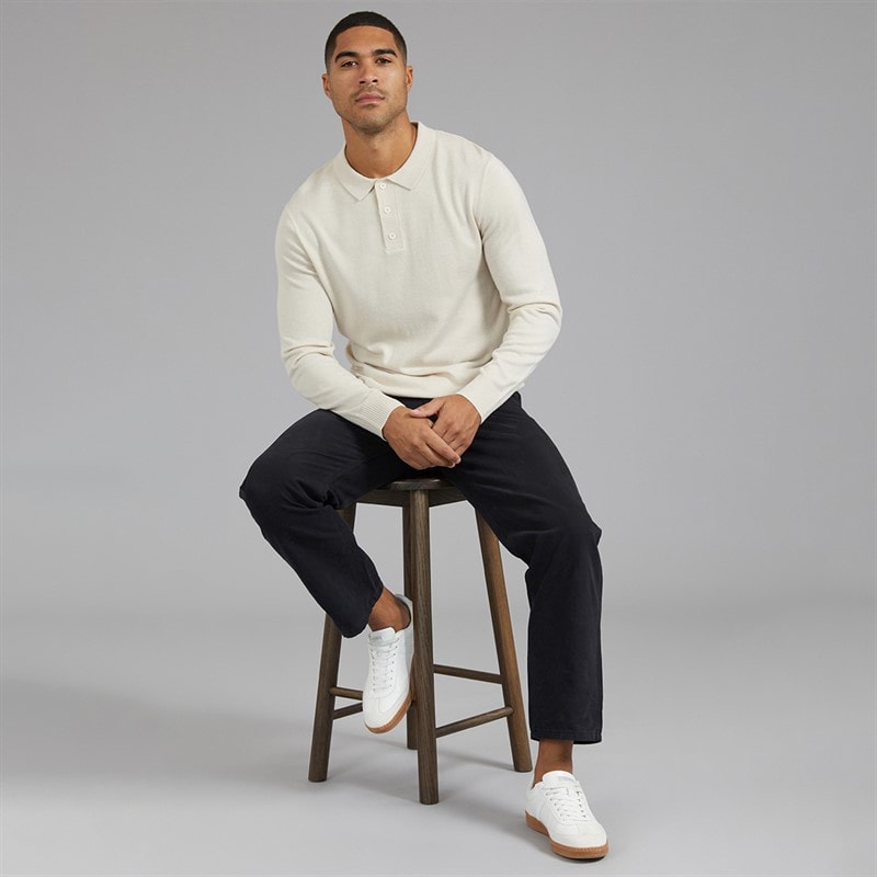 Herre archie strikket poloshirt Moonbeam - Billede 2