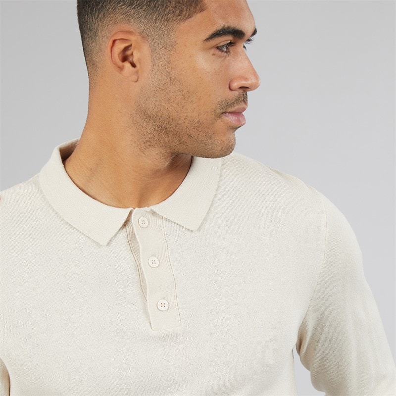 Herre archie strikket poloshirt Moonbeam - Billede 4