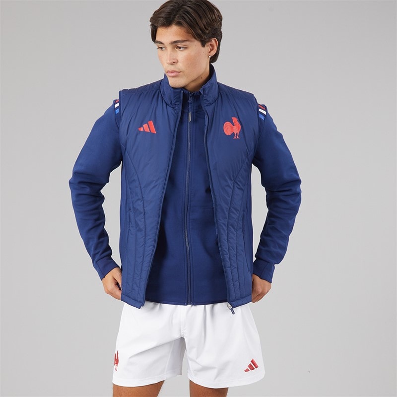 Herre FFR France rugby vintervest Mørkeblå - Billede 4