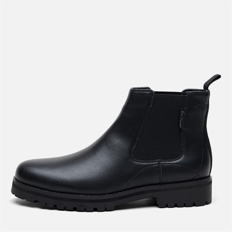 Ben Sherman Herre chesterley chelsea-støvler - Sort Grain/Sort Sole