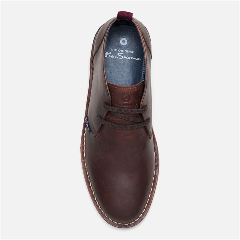 Herre hemmings læder ørkenstøvler Brown Leather - Billede 3