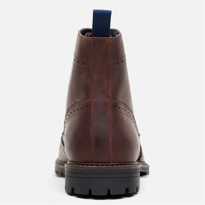 Herre duke læder brogue støvler Waxy Brown - Billede 3