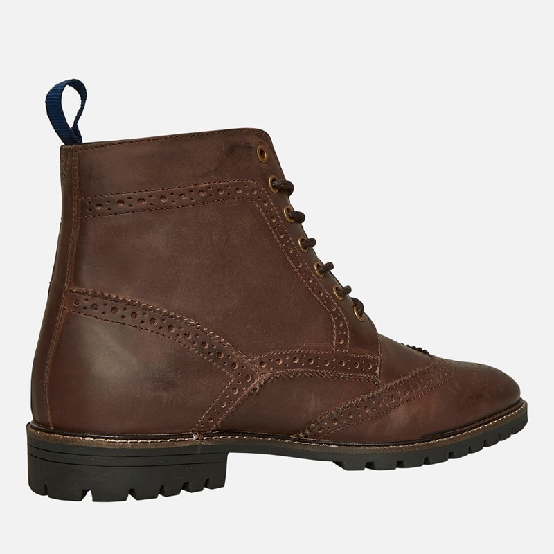 Herre duke læder brogue støvler Waxy Brown - Billede 5