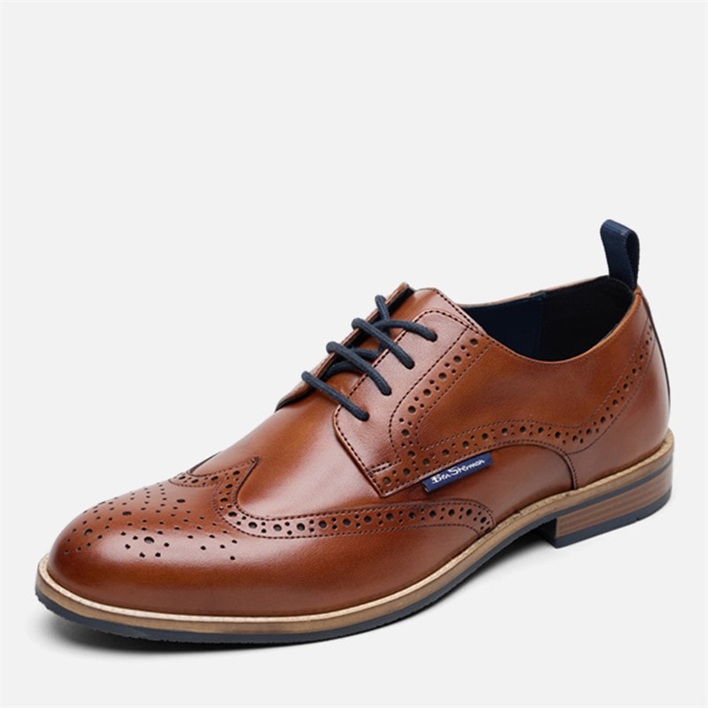 Herre cavendish broguesko Tan Leather - Billede 2