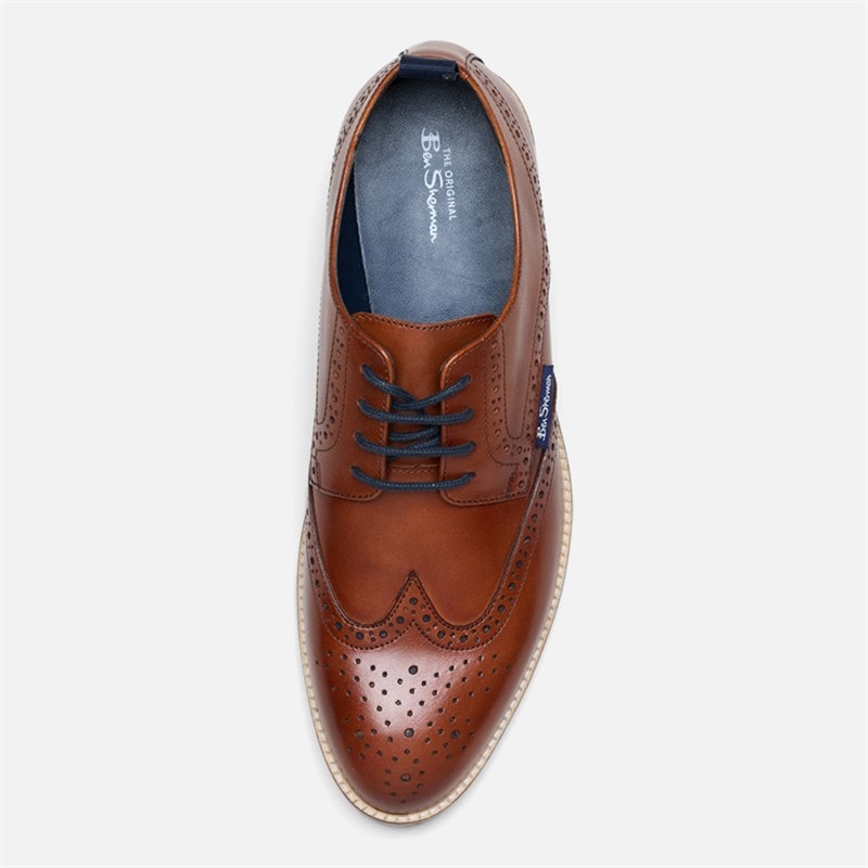 Herre cavendish broguesko Tan Leather - Billede 3