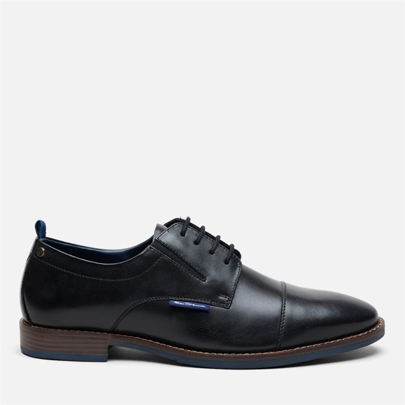 Ben Sherman Herre cavendish tåhætte sko - Black Leather