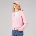 Dame daffie blød strikket cardigan Pink