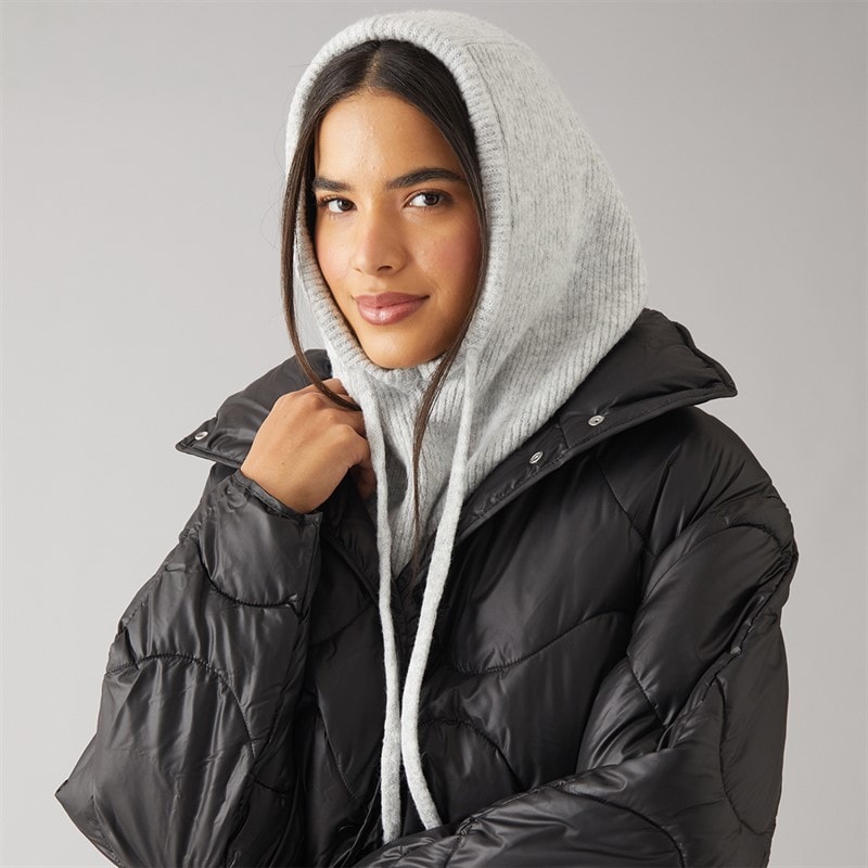 Pieces Dame olivia balaclava snood - Grey Marl