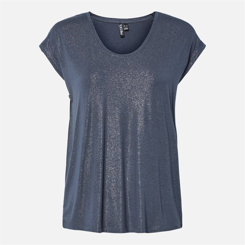 Dame alice glimmer t-shirt Ombre Blue - Billede 1