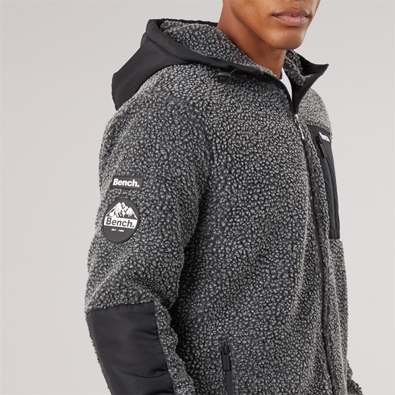 Herre brecon lynlås-sherpa fleecejakke Black Marl - Billede 3