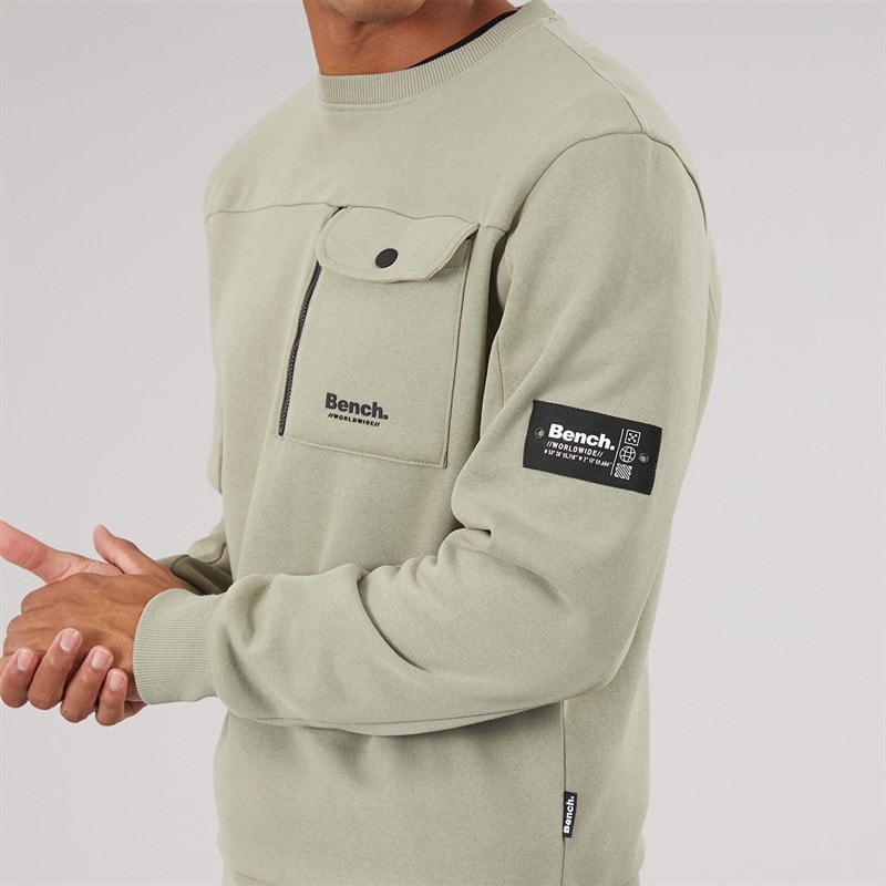 Herre rissio utility sweatshirt Sage - Billede 3