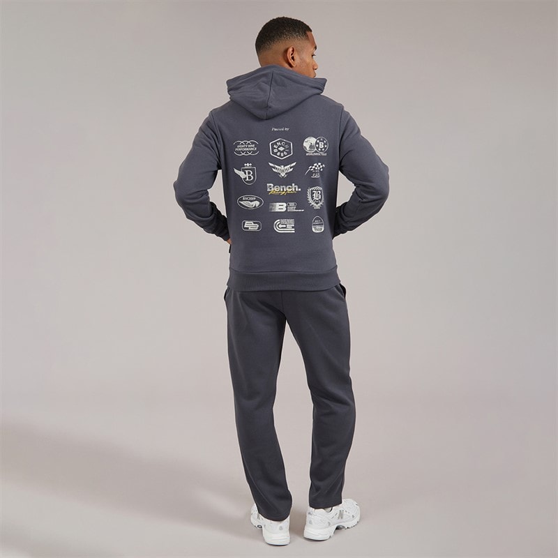 Herre sevotta grafisk træningsdragt Faded Navy - Billede 2