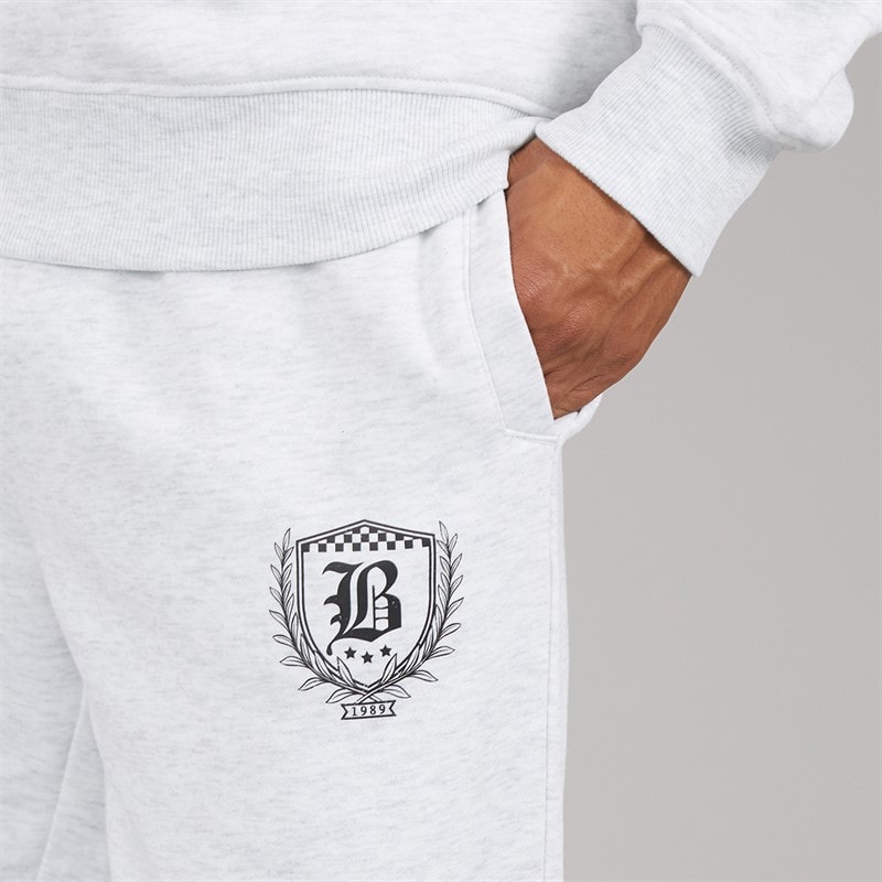 Herre whitworth oversized joggingbukser Lysegrå Marl - Billede 3