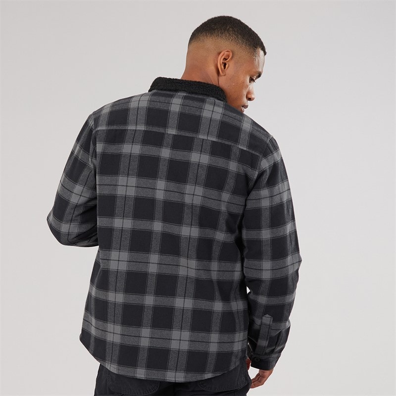 Herre zyren vatteret ternet flannelskjorte Sort/Dark Grey Check - Billede 2