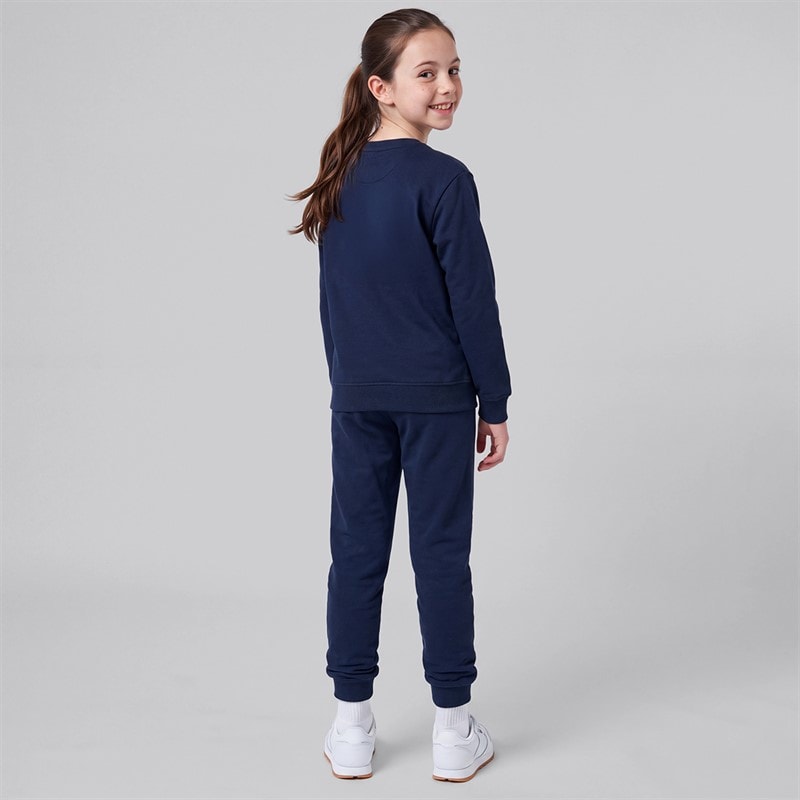 Junior Piger mazzi bubble print logo sweatshirt og joggingbukser sæt Navy - Billede 2