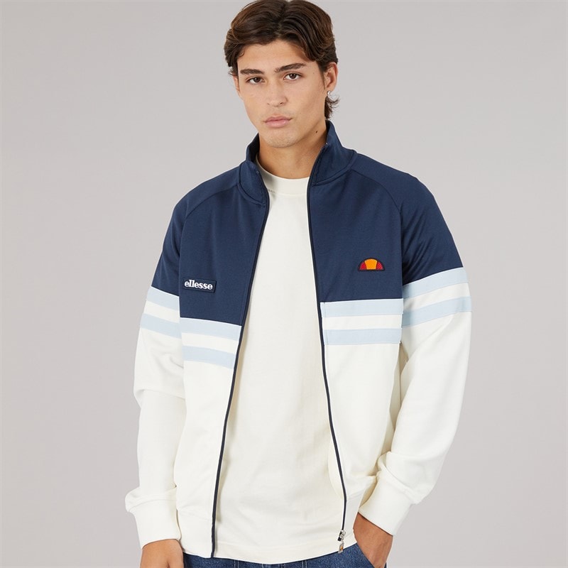 Ellesse Herre rimini fuld lynlås træningsjakke - Off White/Marineblå