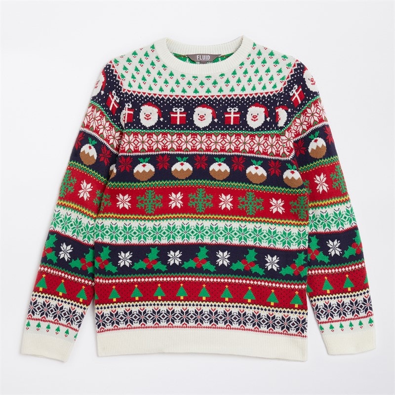 Børn jacquard juletrøje Multi - Billede 2