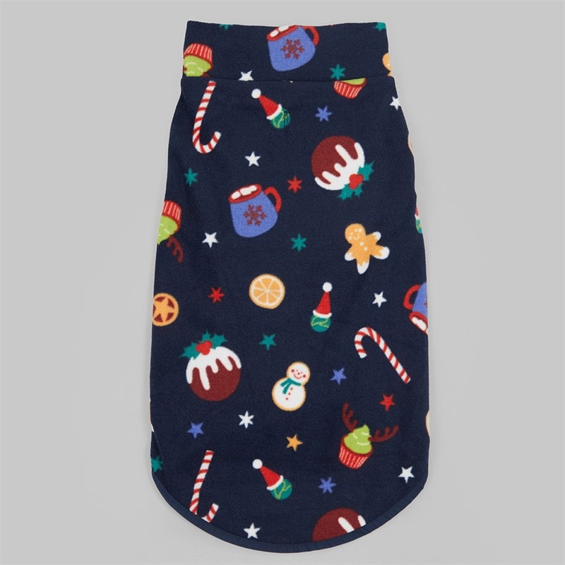 dog microfleece juletrøje Multi Navy - Billede 3