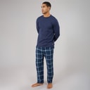 Herre steeni lounge sæt Marineblå/Navy Check