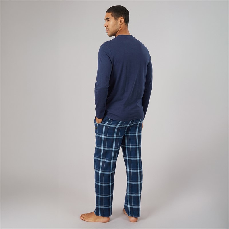 Herre steeni lounge sæt Marineblå/Navy Check - Billede 2