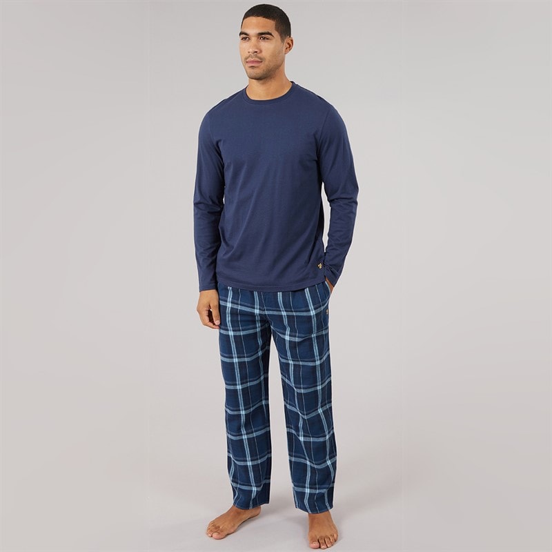 Herre steeni lounge sæt Marineblå/Navy Check - Billede 4
