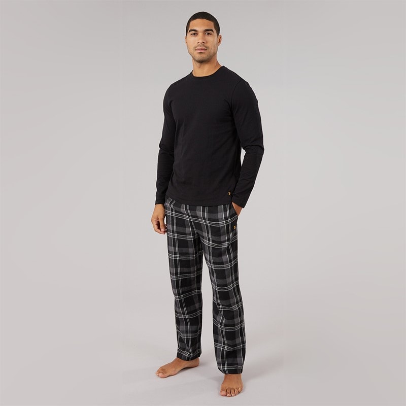 Herre steeni lounge sæt Sort/Black Check - Billede 4
