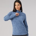 Dame 1/4 lynlås microfleece top Blå