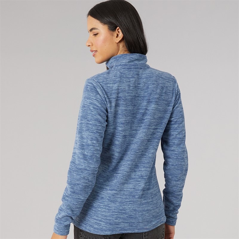 Dame 1/4 lynlås microfleece top Blå - Billede 2