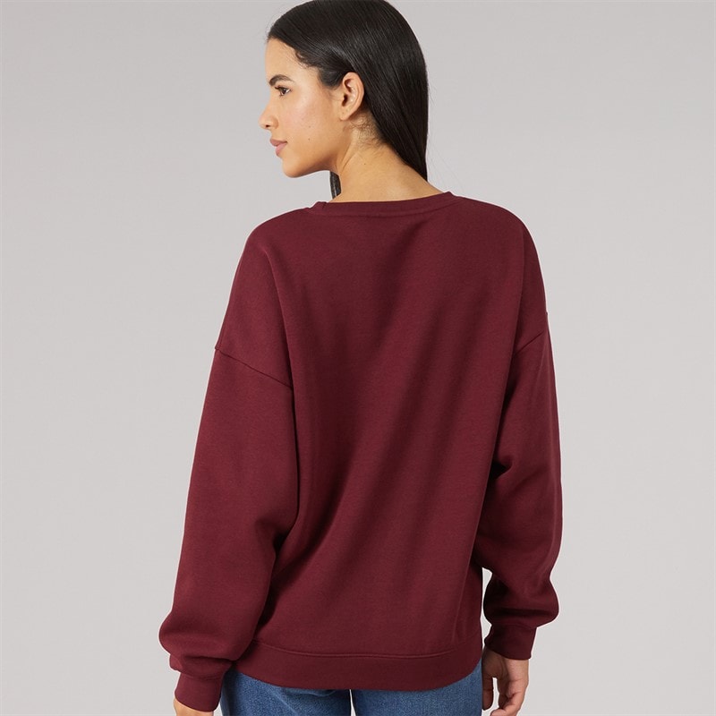 Dame oversized sweatshirt Bordeaux - Billede 2