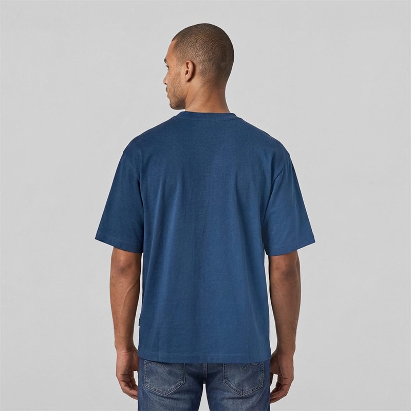 Herre boxy t-shirt Mid Blue - Billede 2