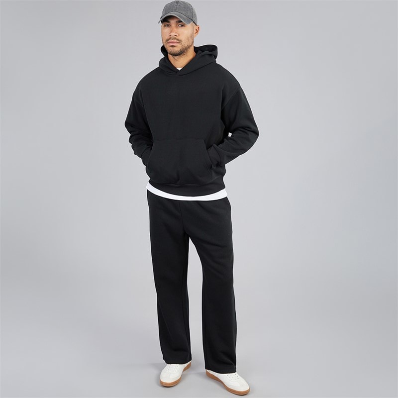 Herre oversized træningsdragt Sort - Billede 1