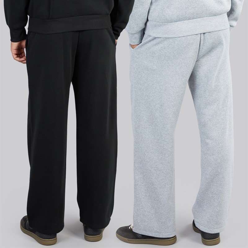 Herre oversized to-pak åbne nederste joggebukser Sort/Hvidgråmeleret - Billede 2