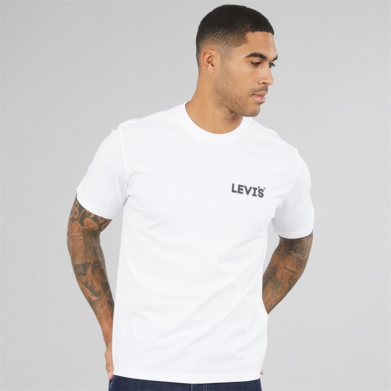 Herre t-shirt med afslappet pasform Hvid - Billede 3