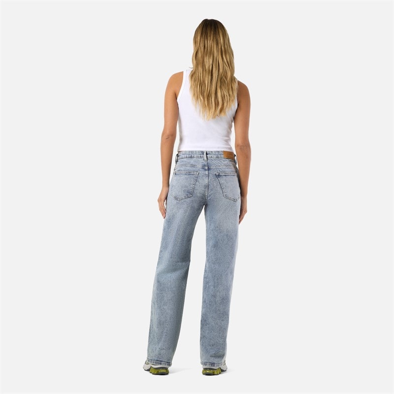 Dame yolanda jeans med vide ben Light Blue Denim - Billede 3