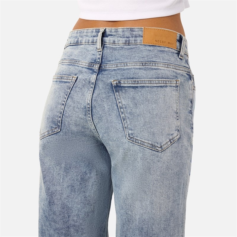 Dame yolanda jeans med vide ben Light Blue Denim - Billede 4