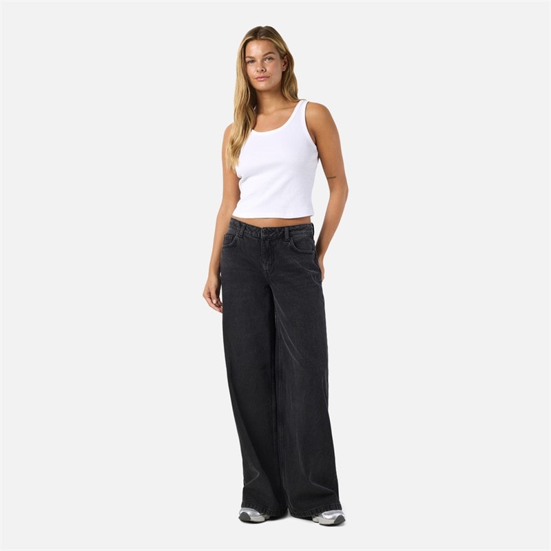 Dame kettie vidbenede jeans Black Denim - Billede 2