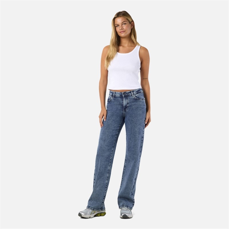 Dame yolanda jeans med vide ben Medium Blue Denim - Billede 2