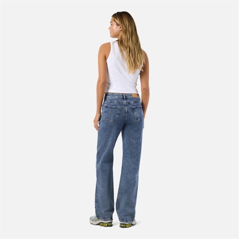 Dame yolanda jeans med vide ben Medium Blue Denim - Billede 3