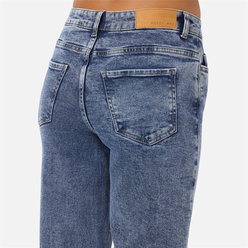Dame yolanda jeans med vide ben Medium Blue Denim - Billede 4