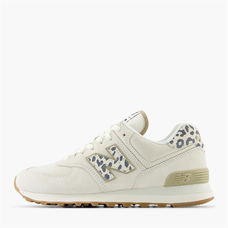 Dame 574 træningssko Sea Salt/Leopard/Gum - Billede 1