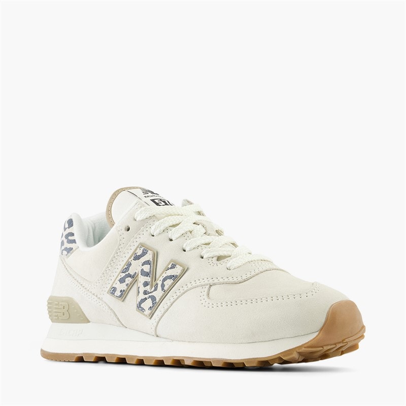 Dame 574 træningssko Sea Salt/Leopard/Gum - Billede 3