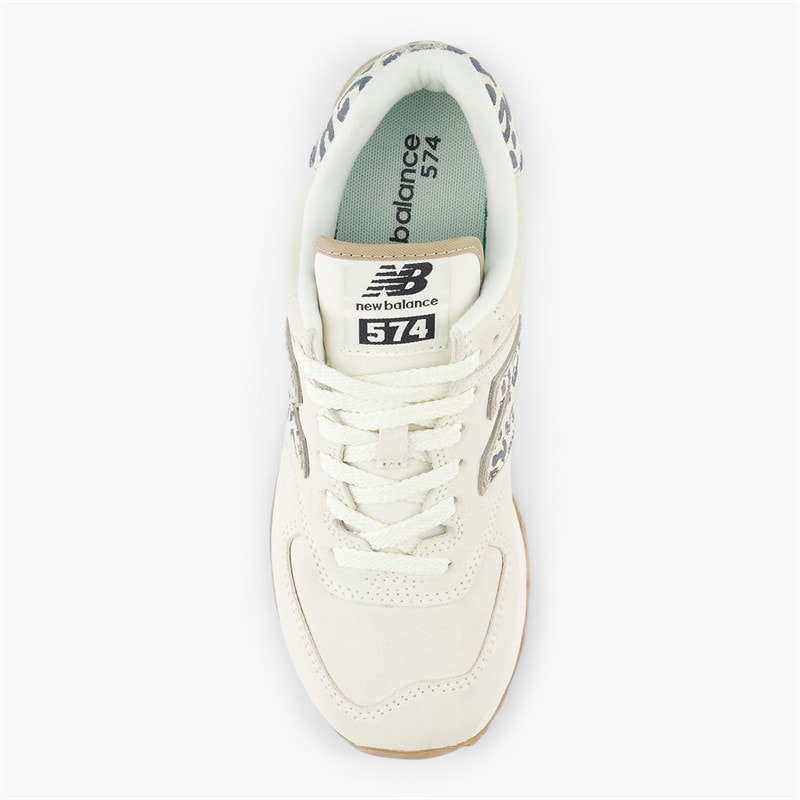 Dame 574 træningssko Sea Salt/Leopard/Gum - Billede 4